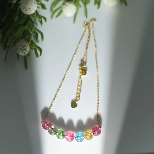 Rainbow Trinitite beads Necklace